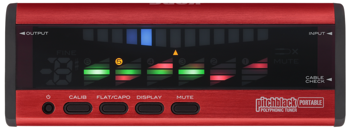 Korg Pitchblack Portable, Aluminum Red